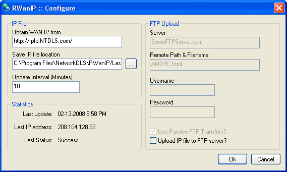 RWanIP - Config Dialog